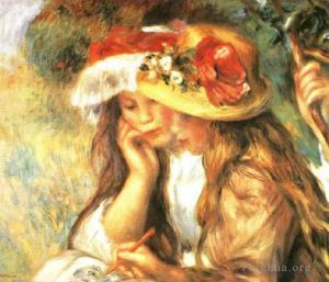 Pierre-Auguste Renoir Werk - Zwei Mädchen lesen im Garten