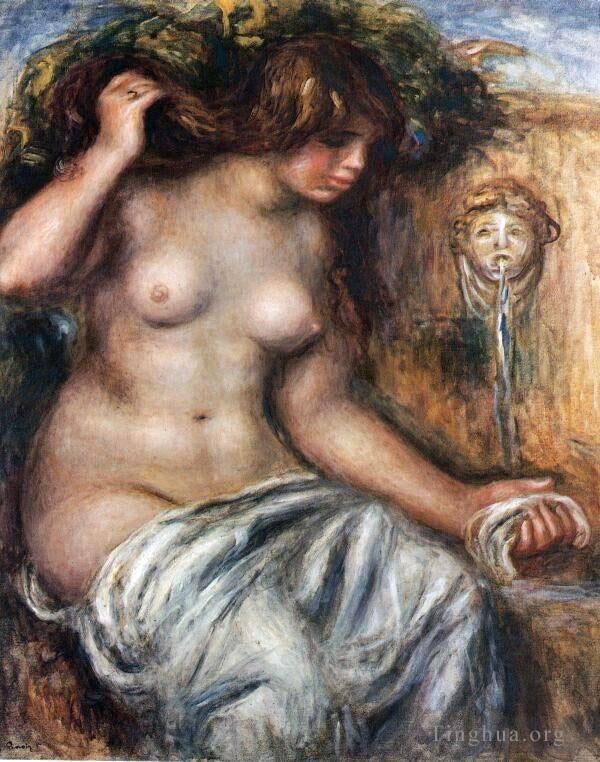 Pierre-Auguste Renoir Ölgemälde - Frau am Brunnen
