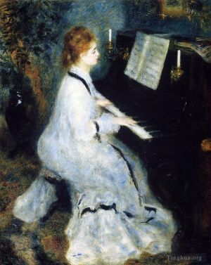 Pierre-Auguste Renoir Werk - Frau am Klavier