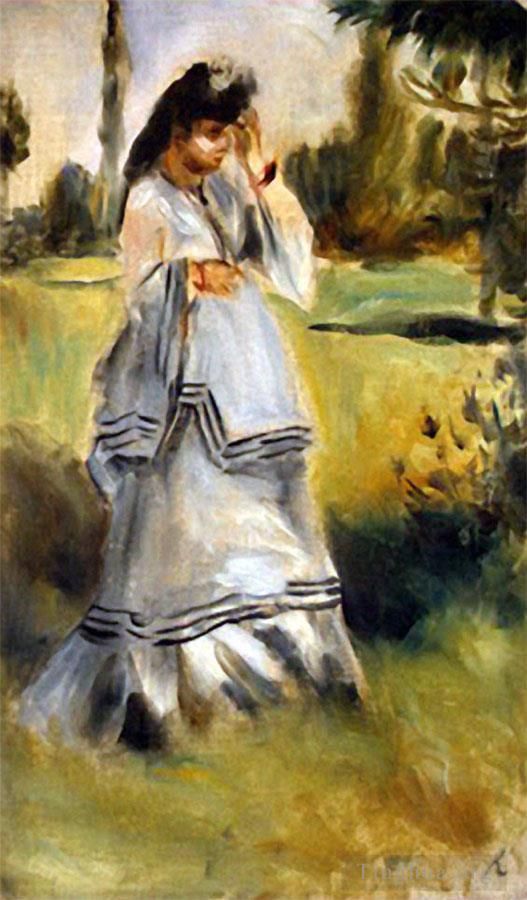 Pierre-Auguste Renoir Ölgemälde - Frau in einem Park