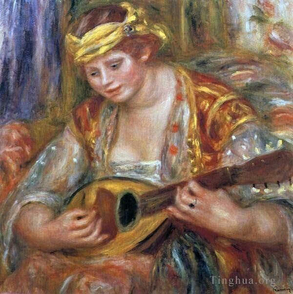 Pierre-Auguste Renoir Ölgemälde - Frau mit einer Mandoline