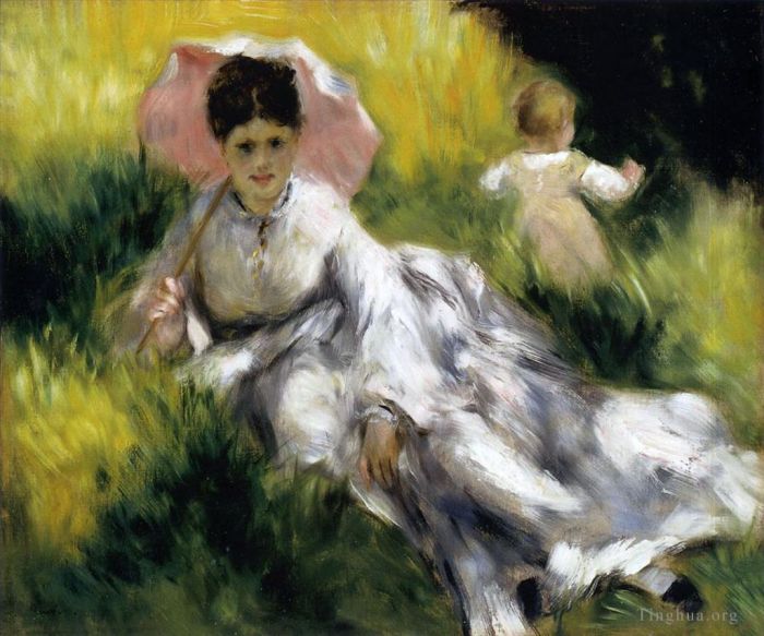Pierre-Auguste Renoir Ölgemälde - Frau mit Sonnenschirm