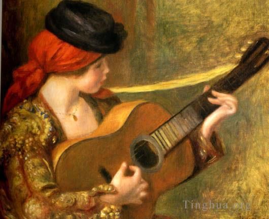 Pierre-Auguste Renoir Ölgemälde - Junge Spanierin mit Gitarre