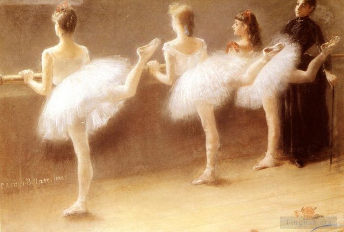 Pierre Carrier-Belleuse Ölgemälde - Bei der Barre-Balletttänzerin