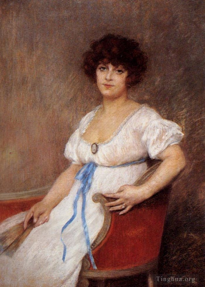 Pierre Carrier-Belleuse Ölgemälde - Porträt einer sitzenden Dame