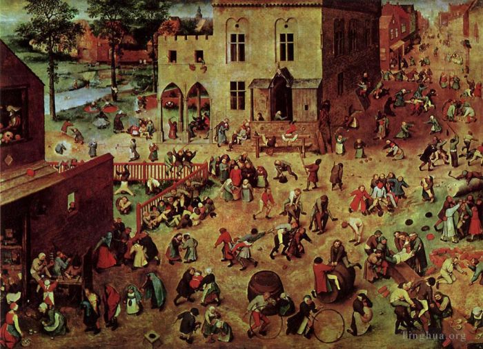 Pieter Brueghel the Elder Ölgemälde - Kinderspiele