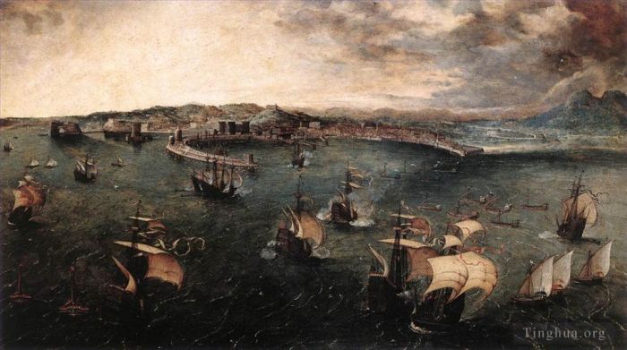 Pieter Brueghel the Elder Ölgemälde - Seeschlacht im Golf von Neapel