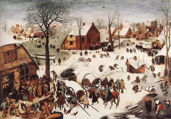 Pieter Brueghel the Elder Ölgemälde - Die Nummerierung in Bethlehem