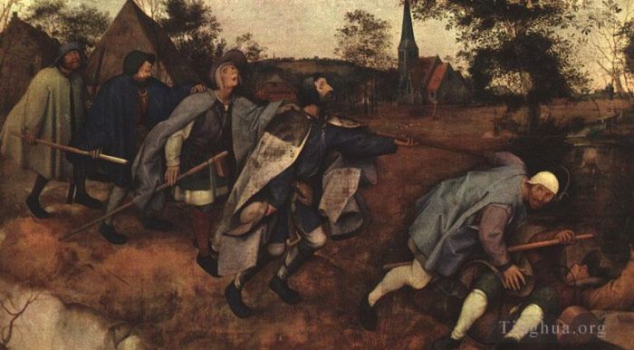 Pieter Brueghel the Elder Ölgemälde - Das Gleichnis vom Blinden, der die Blinden führt