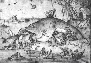 Pieter Brueghel the Elder Werk - Große Fische fressen kleine Fische