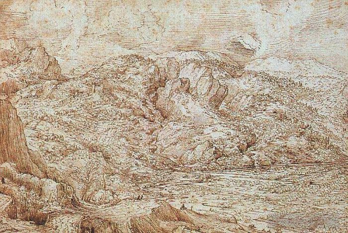 Pieter Brueghel the Elder Andere Malerei - Landschaft der Alpen