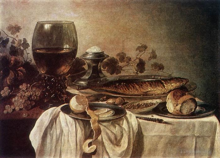 Pieter Claesz Ölgemälde - Frühstücksstück Stillleben