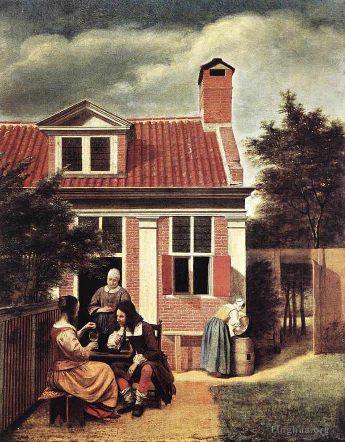 Pieter de Hooch Ölgemälde - Dorfhaus