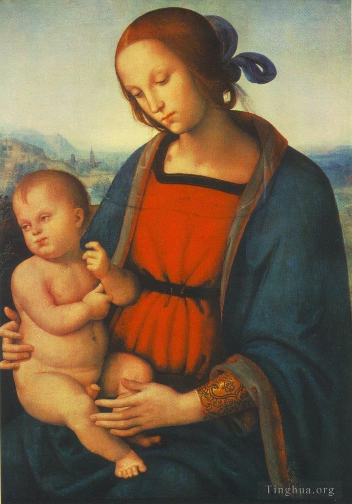 Pietro Perugino Ölgemälde - Madonna mit Kind 1501