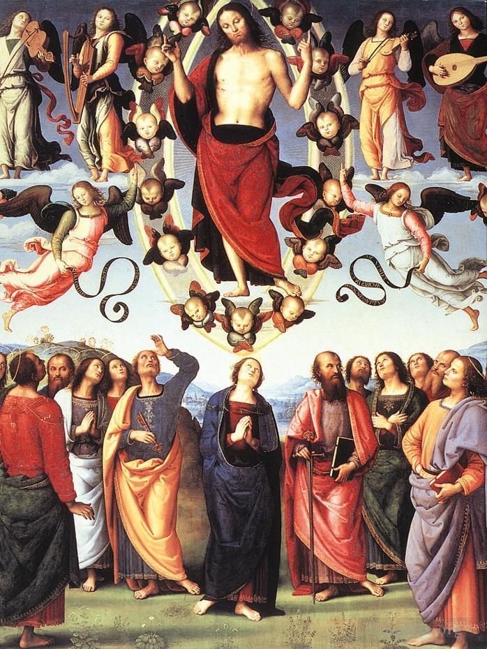Pietro Perugino Ölgemälde - Die Himmelfahrt Christi