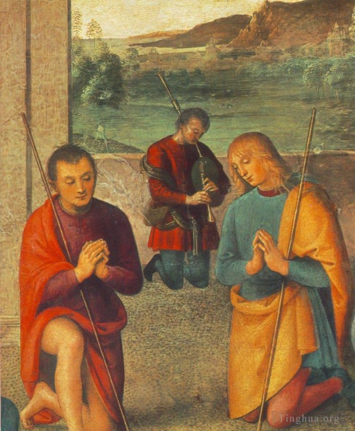 Pietro Perugino Ölgemälde - Der Presepio 1498detail1