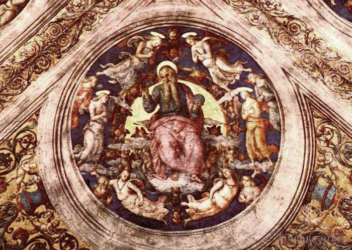 Pietro Perugino Andere Malerei - Gott der Schöpfer und Engel