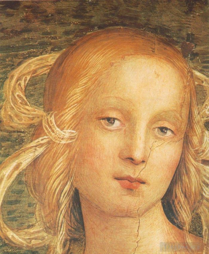 Pietro Perugino Andere Malerei - Der Allmächtige mit Propheten und Sybilen 1500detail1