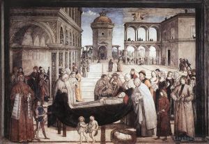 Bernardino di Betto Werk - Tod des Heiligen Bernadine