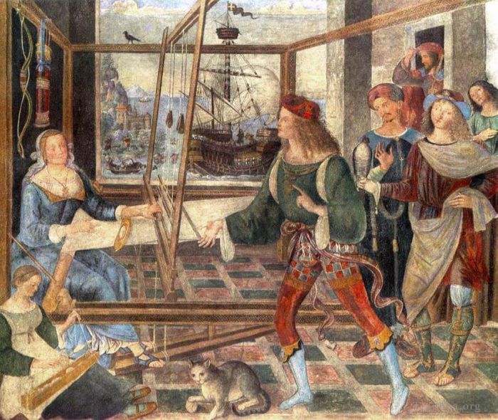 Bernardino di Betto Andere Malerei - Die Rückkehr des Odysseus