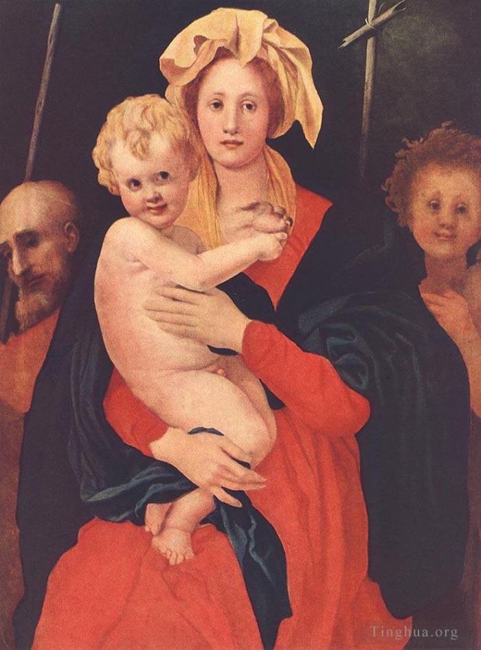 Jacopo da Pontormo Ölgemälde - Madonna und Kind mit St. Joseph und St. Johannes dem Täufer