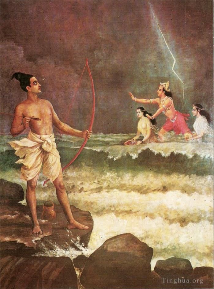 Raja Ravi Varma Ölgemälde - Rama Varuna