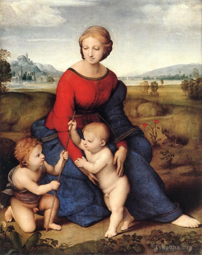 Raphael Ölgemälde - Madonna von Belvedere Madonna del Prato