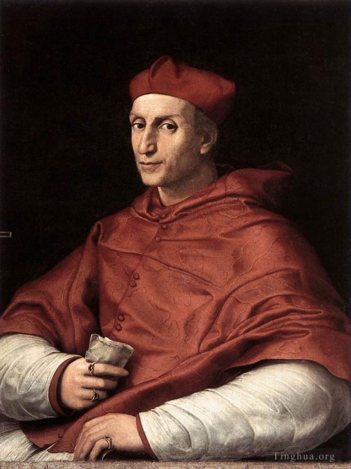 Raphael Ölgemälde - Porträt von Kardinal Bibbiena