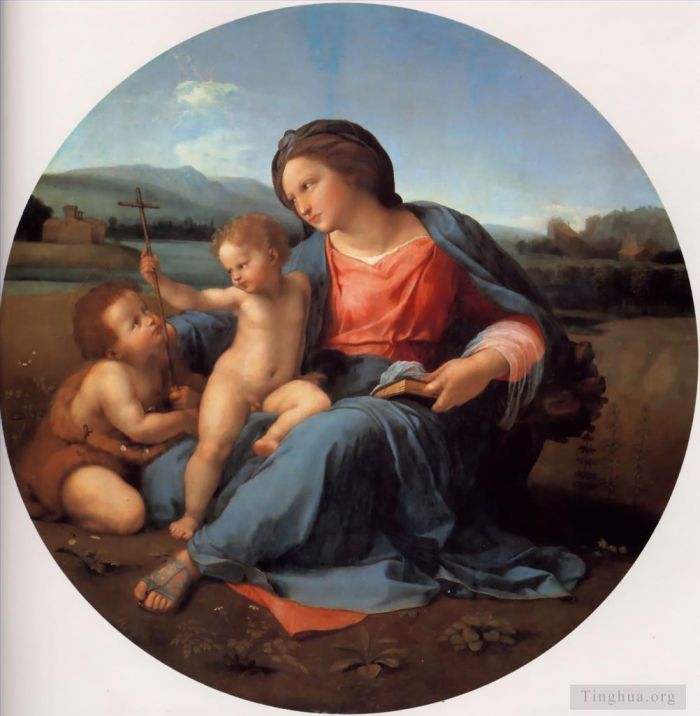 Raphael Ölgemälde - Die Alba-Madonna