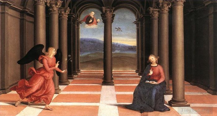 Raphael Ölgemälde - Die Predella des Oddi-Altars der Verkündigung