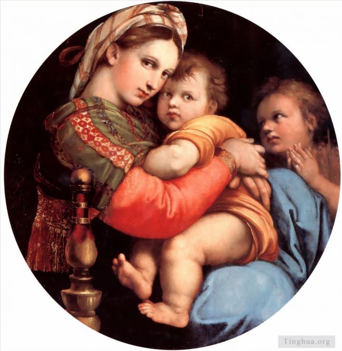Raphael Ölgemälde - Die Madonna vom Stuhl