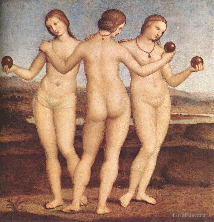 Raphael Ölgemälde - Die drei Grazien