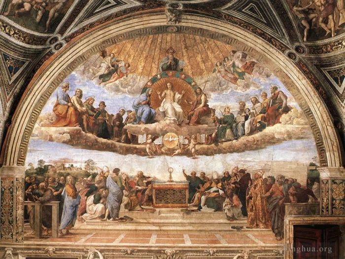 Raphael Andere Malerei - Disputation des Heiligen Sakraments La Disputa