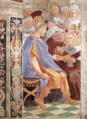 Raphael Werk - Justinian präsentiert Trebonianus die Pandekten