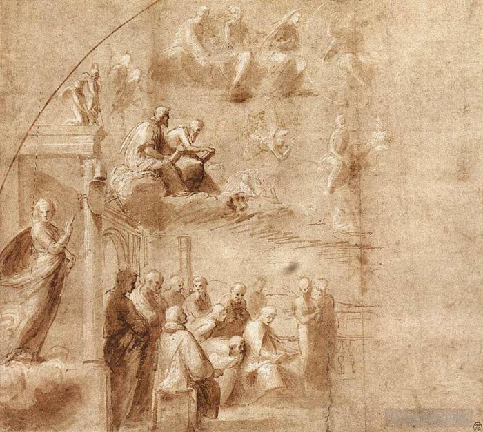 Raphael Andere Malerei - Studie zur Disputa