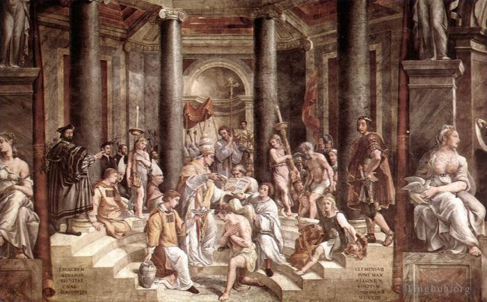Raphael Andere Malerei - Die Taufe Konstantins