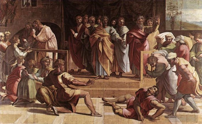 Raphael Andere Malerei - Der Tod des Ananias