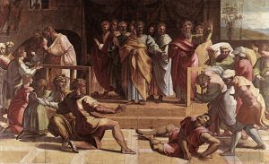 Raphael Werk - Der Tod des Ananias