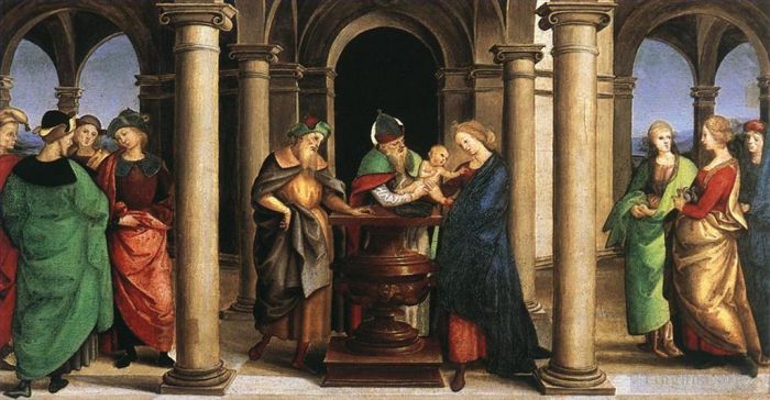 Raphael Andere Malerei - Die Darstellung im Tempel Oddi Altar Predella
