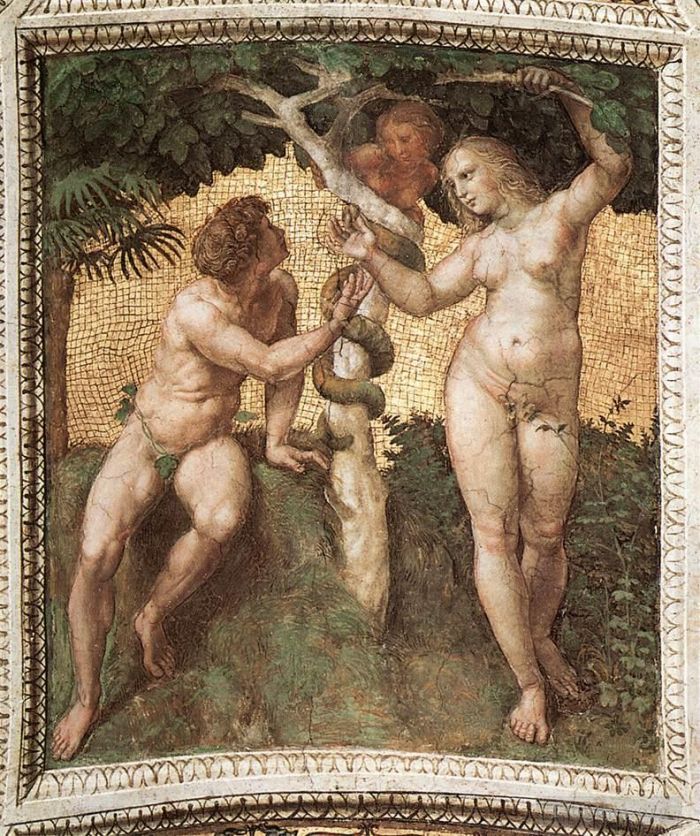 Raphael Andere Malerei - Die Stanza della Segnatura Adam und Eva