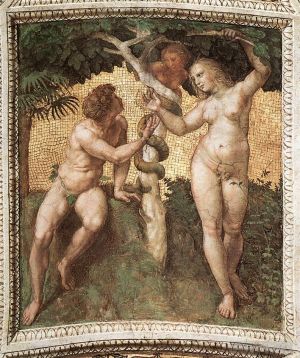 Raphael Werk - Die Stanza della Segnatura Adam und Eva