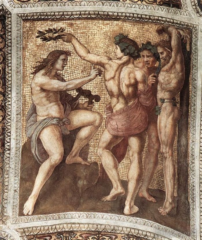 Raphael Andere Malerei - Die Stanza della Segnatura Apollo und Marsyas