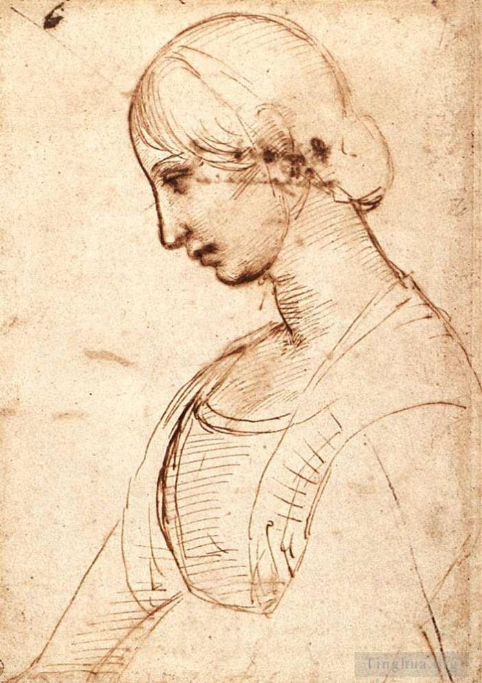 Raphael Andere Malerei - Hüftlange Figur einer jungen Frau