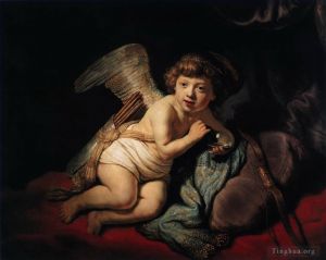 Rembrandt Werk - Amor bläst Seifenblasen