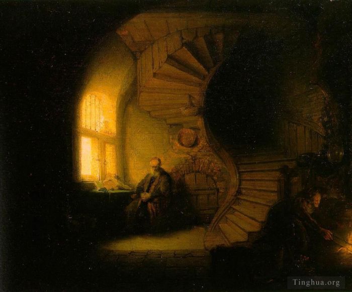 Rembrandt Ölgemälde - Philosoph in der Meditation