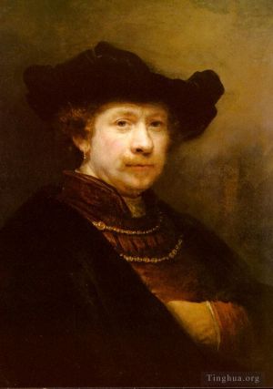 Rembrandt Werk - Porträt des Künstlers mit Schiebermütze