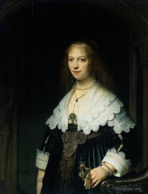 Rembrandt Werk - Porträt von Maria Trip 1639