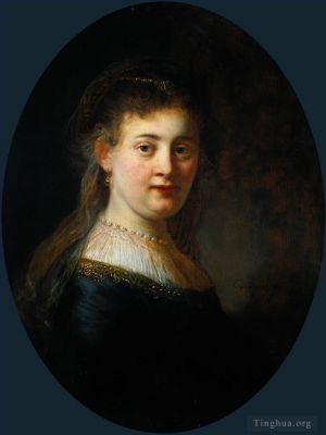 Rembrandt Werk - Porträt von Saskia van Uylenburgh