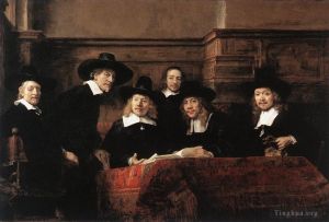 Rembrandt Werk - Bemusterung von Beamten der DrapersGuild