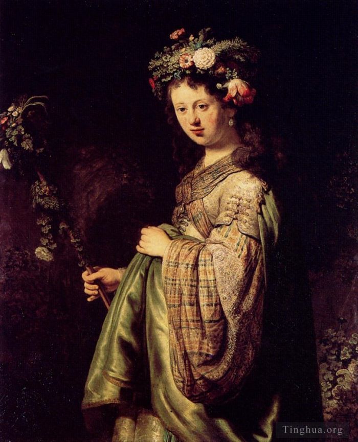 Rembrandt Ölgemälde - Saskia als Flora